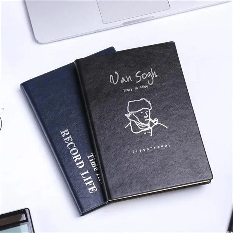 HKM-523219 A5 Lined Hardcover Leather Notebook for Back to School Use