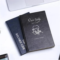 HKM-523219 A5 Lined Hardcover Leather Notebook for Back to School Use