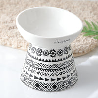 HKM-5232573 Ceramic Cat Food Bowl with High Foot Protection and 250ml Capacity