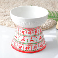 HKM-5232573 Ceramic Cat Food Bowl with High Foot Protection and 250ml Capacity