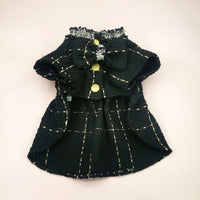 HKM-5234749 Classic Style Cat Hat and Coat Set with Matching Skirt - Available in White and Black, Multiple Sizes