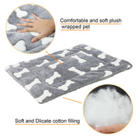 HKM-5235645 Self-Warming Reversible Pet Sleeping Mat for Dogs and Cats – Soft Coral Velvet Dog Bed, Machine Washable, Non-Slip Crate Pad