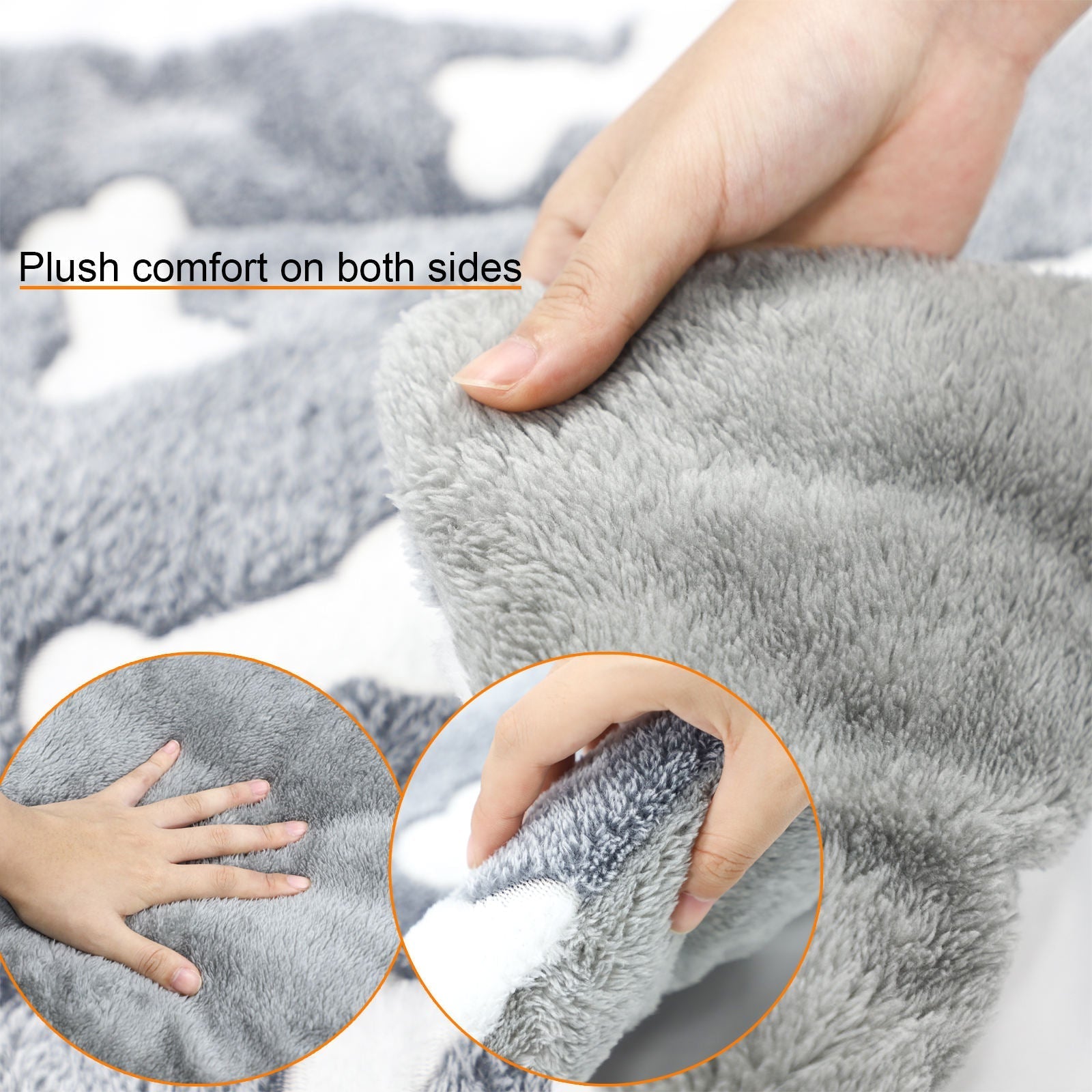 HKM-5235645 Self-Warming Reversible Pet Sleeping Mat for Dogs and Cats – Soft Coral Velvet Dog Bed, Machine Washable, Non-Slip Crate Pad