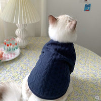 HKM-5236541 Cozy Casual Dark Blue Pet Clothes for Small to Large Dogs