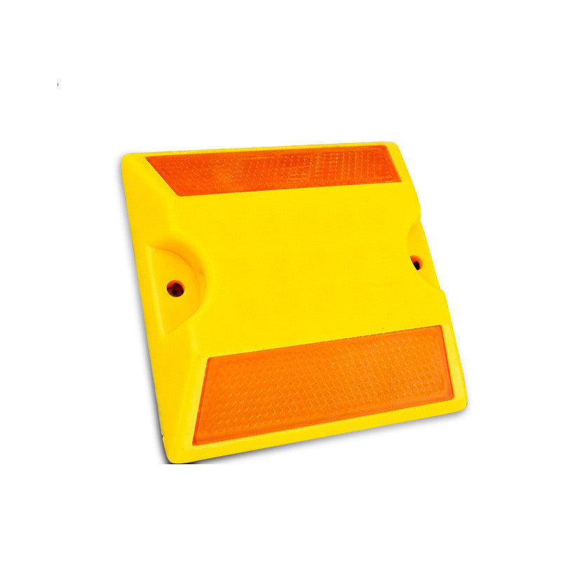 HKM-523667 Reflective Road Safety Sign for Driveways and Parking Lots - Durable Plastic, Yellow, 10x10x2cm