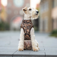 HKM-5236925 Leopard Print Pet Clothing with Integrated Traction Rope ¨C Casual Style for Sizes S to 2XL