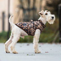 HKM-5236925 Leopard Print Pet Clothing with Integrated Traction Rope ¨C Casual Style for Sizes S to 2XL
