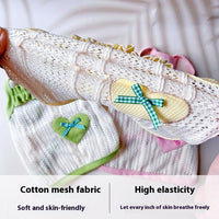 HKM-5237949 Sweetheart Embroidered Cool Breathable Vest for Cats and Dogs - Cream Yellow, Avocado Green, Pink, Size XS-XL