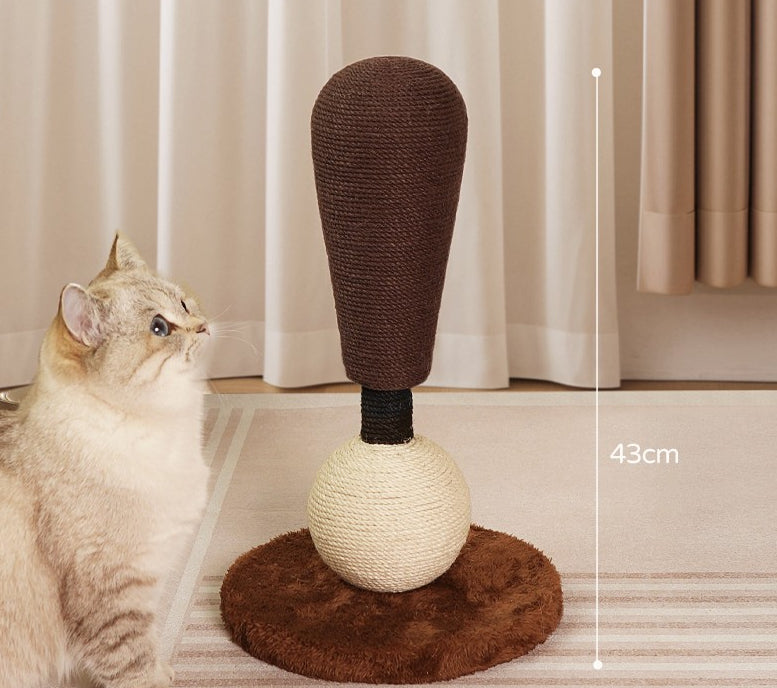 HKM-5238333 Exclamation Point Jute Cat Scratch Board & Teaser Toy for Fun Interaction