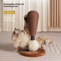 HKM-5238333 Exclamation Point Jute Cat Scratch Board & Teaser Toy for Fun Interaction