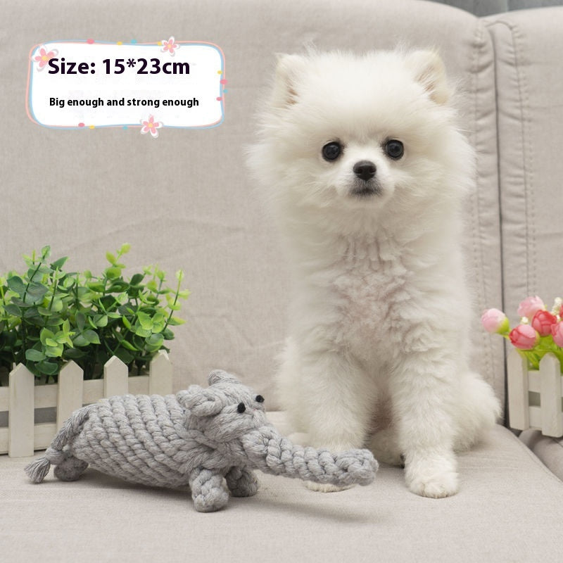 HKM-5238973 Durable Cotton Rope Chewing Toy for Dogs - Molar Friendly Designs