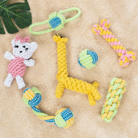 HKM-5238973 Durable Cotton Rope Chewing Toy for Dogs - Molar Friendly Designs