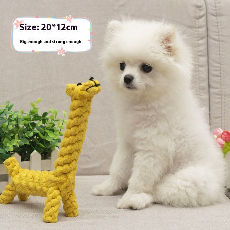 HKM-5238973 Durable Cotton Rope Chewing Toy for Dogs - Molar Friendly Designs