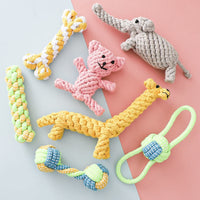 HKM-5238973 Durable Cotton Rope Chewing Toy for Dogs - Molar Friendly Designs