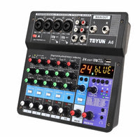 HKM-523923 6-Channel Professional Mixer with USB Connectivity for Seamless Live Sound Effects and Mobile Integration