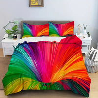 HKM-523923 Digital Printing Soft Down Quilt Cover Set - Modern Three-Piece Bedding Collection