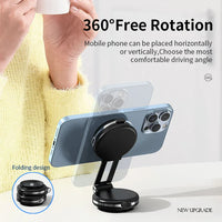 HKM-523987 360-Degree Adjustable Car Phone Holder with 10W Wireless Charging and Dual Vacuum Suction Cups