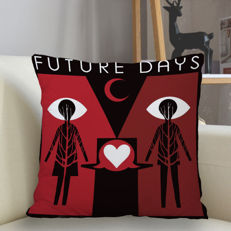 HKM-523987 Nordic Style Single-Sided Digital Printing Short Plush Pillow Cover, 45x45cm