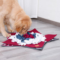 HKM-524051 Pet Slow Feeding Training Pad - 28x28 Inches Red Felt & Wool Fabric Mat