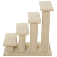 HKM-5241405 4-Step Multi-Level Carpeted Cat Scratching Post and Pet Stairs for Senior and Recovering Cats