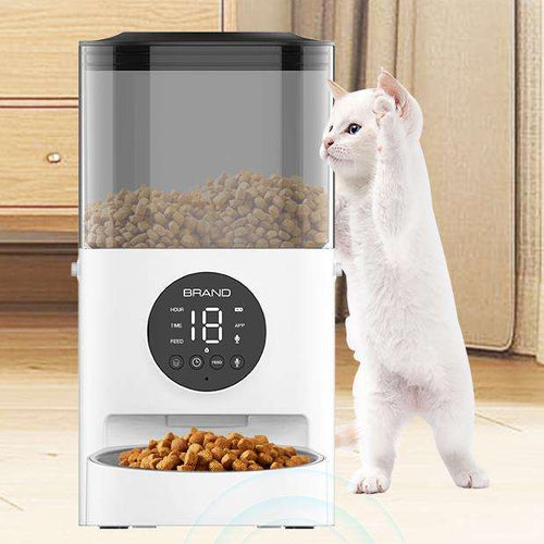 HKM-5241917 Automatic Pet Feeder for Cats and Small to Medium Dogs - 4.5L Capacity with Dual Feeding Bowls
