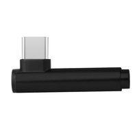 HKM-524307 Aluminum Alloy 2-in-1 Type-C Audio Adapter with Elbow Design