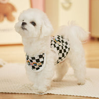 HKM-5243709 Stylish Plaid Vest for Pets in Green and White or Black and White Patterns