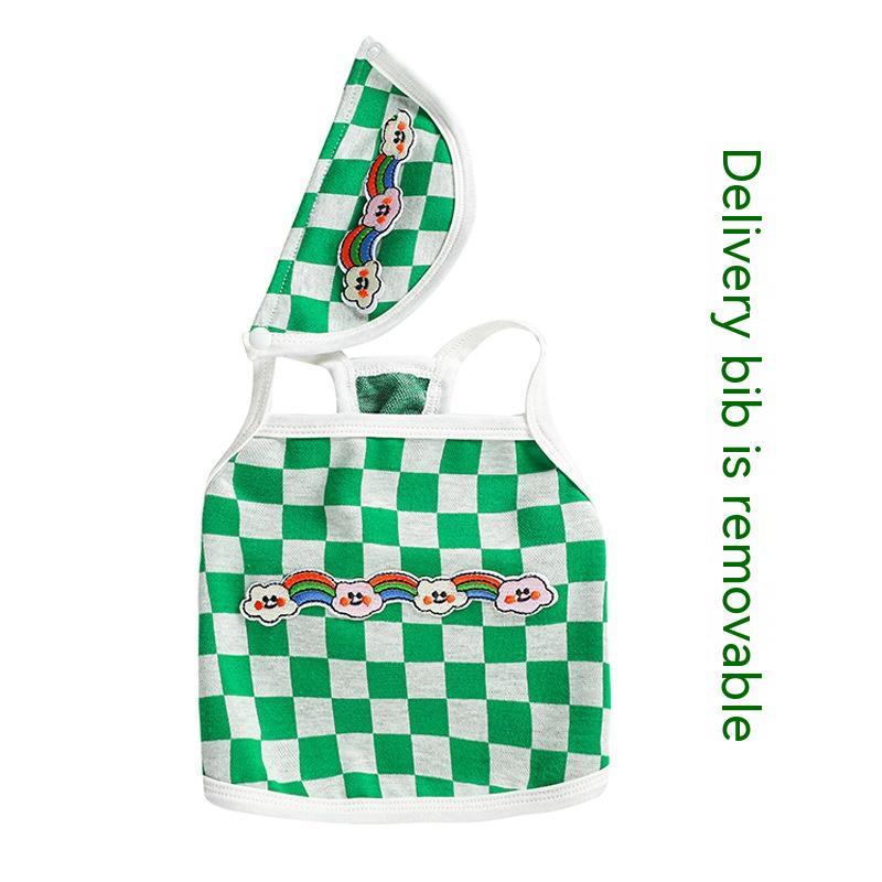 HKM-5243709 Stylish Plaid Vest for Pets in Green and White or Black and White Patterns
