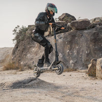 HKM-524435 F5 10-Inch Folding Electric Kick Scooter with 1600W Dual Motors, 50KM Range, Full Suspension