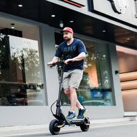 HKM-524435 F5 10-Inch Folding Electric Kick Scooter with 1600W Dual Motors, 50KM Range, Full Suspension