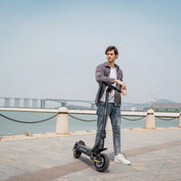 HKM-524435 F5 10-Inch Folding Electric Kick Scooter with 1600W Dual Motors, 50KM Range, Full Suspension