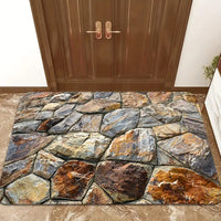 HKM-5244733 Visual 3D Effect Non-slip Absorbent Bathroom Mat in Various Designs and Sizes