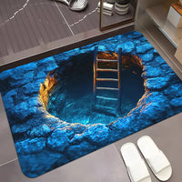 HKM-5244733 Visual 3D Effect Non-slip Absorbent Bathroom Mat in Various Designs and Sizes
