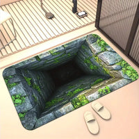 HKM-5244733 Visual 3D Effect Non-slip Absorbent Bathroom Mat in Various Designs and Sizes
