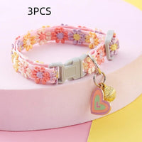 HKM-5245885 Lace Embroidery Trim Pet Collar for Cats in Floral Patterns