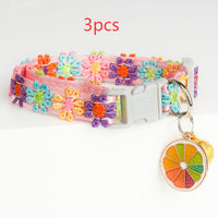 HKM-5245885 Lace Embroidery Trim Pet Collar for Cats in Floral Patterns