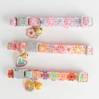 HKM-5245885 Lace Embroidery Trim Pet Collar for Cats in Floral Patterns