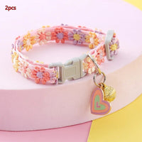 HKM-5245885 Lace Embroidery Trim Pet Collar for Cats in Floral Patterns