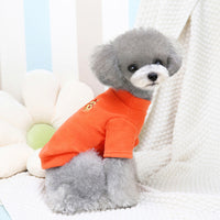 HKM-5246269 Cozy Medium-Sized Dog Fleece Sweatshirt in Orange, White, or Dark Brown