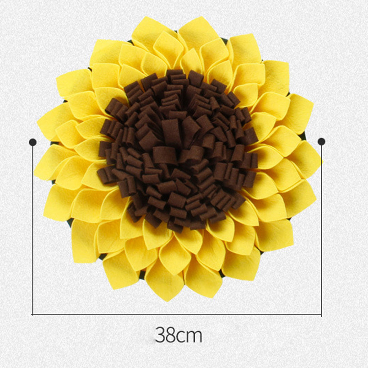HKM-5248701 Pet-Friendly Bite Resistant Slow Feed Toy - Sunflower Design, Cloth Material, One Size