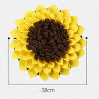 HKM-5248701 Pet-Friendly Bite Resistant Slow Feed Toy - Sunflower Design, Cloth Material, One Size