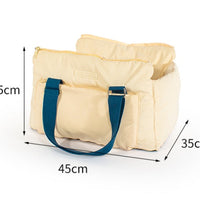 HKM-5250109 Portable Cat Carrier Bag - Soft Peach Skin Velvet with Spray Gum Cotton Filling, 45 x 35 x 26.5 cm