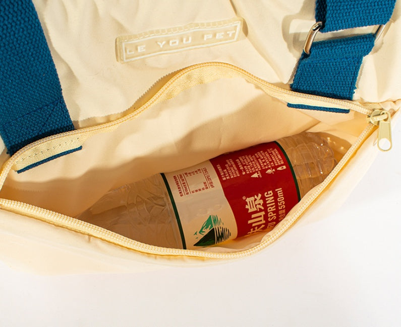HKM-5250109 Portable Cat Carrier Bag - Soft Peach Skin Velvet with Spray Gum Cotton Filling, 45 x 35 x 26.5 cm