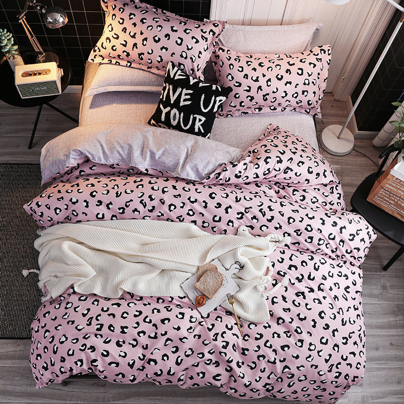 HKM-525011 Personalized Polyester Bedding Set with Duvet Cover, Pillowcases & Fitted Sheet - Multiple Sizes Available