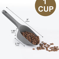 HKM-5251133 Pet Food Scoop with Measurement Lines for Accurate Portioning - 1 Cup Capacity, BPA-Free Plastic, Eco-Friendly Design