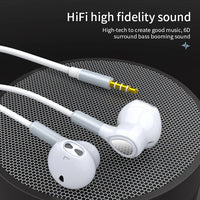 HKM-525139 Wired Earphones with 3.5 mm Connector, Microphone, and Volume Control for iPhone