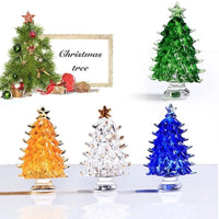 HKM-525203 Crystal Christmas Tree Ornament - Available in Green, Gold, Blue, Pink, and Platinum