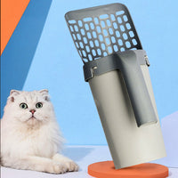 HKM-525331 Integrated Cat Litter Shovel with Storage Box and Easy-Remove Litter Bag