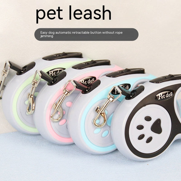 HKM-5253437 Retractable Dog Leash with One-Click Brake ¨C Multiple Colors and Lengths Available