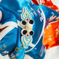 HKM-5254205 Red and Blue Cheongsam Style Pet Clothes for Dogs - Traditional Chinese Design